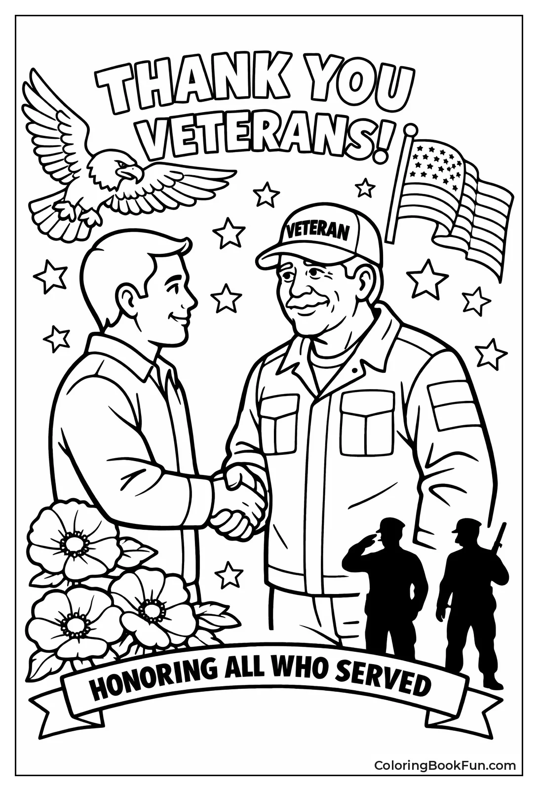 Civilian Shakes Veteran Hand