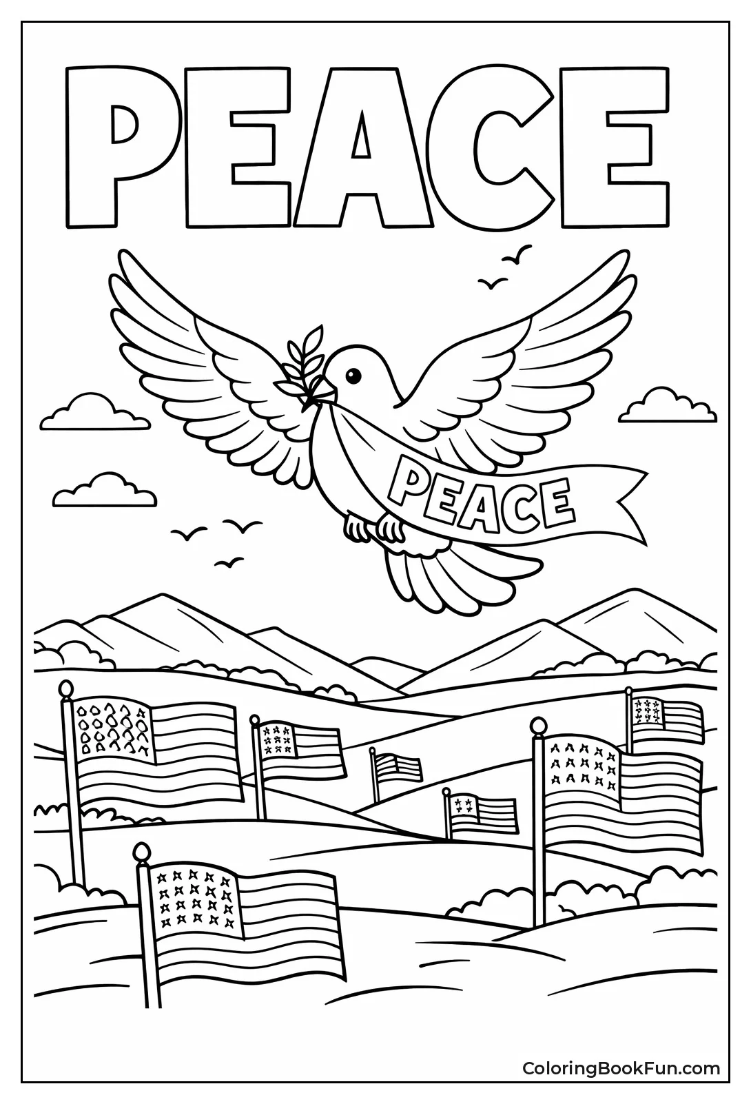 Dove Carries Peace Branch