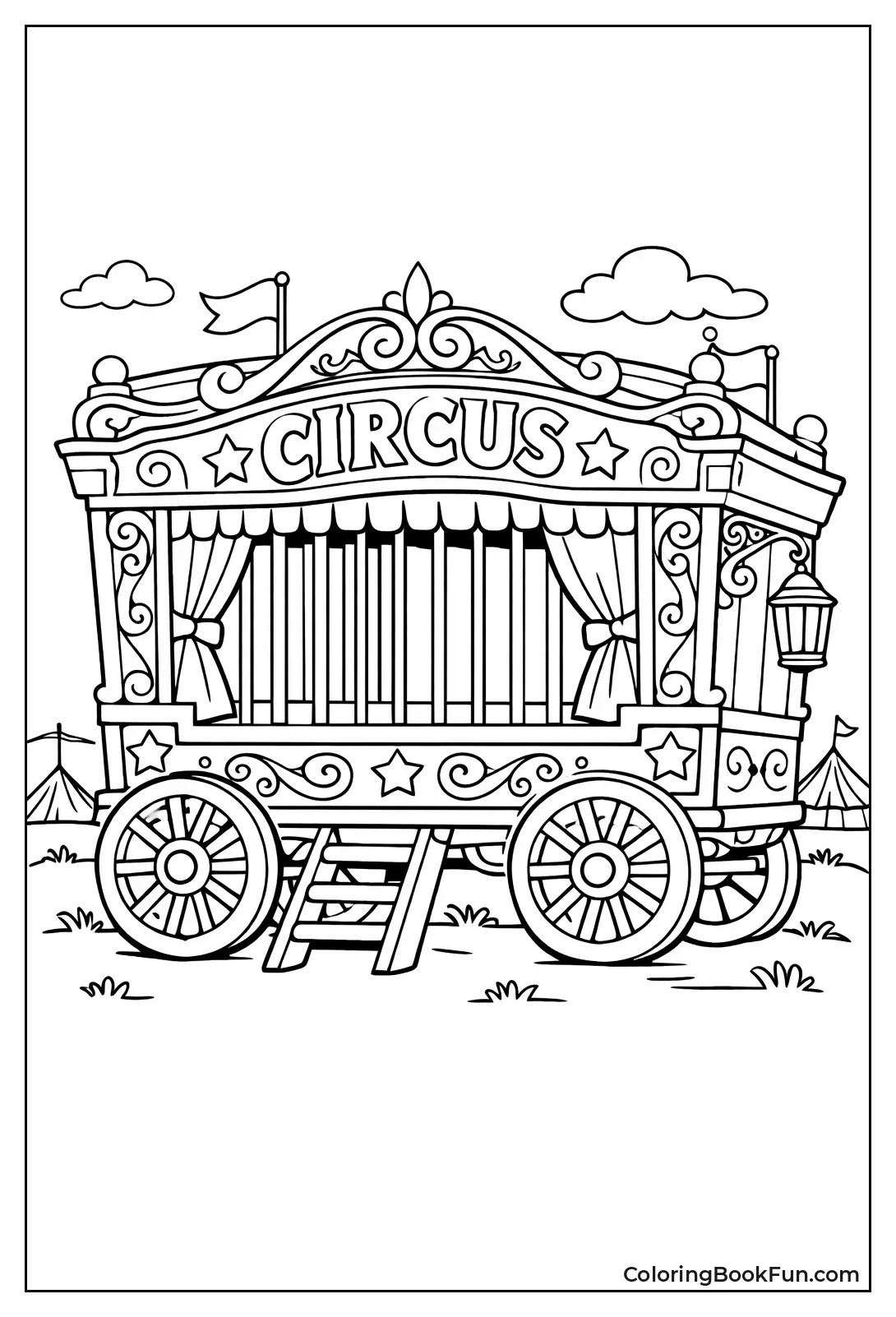 Vintage Circus Wagon Carvings