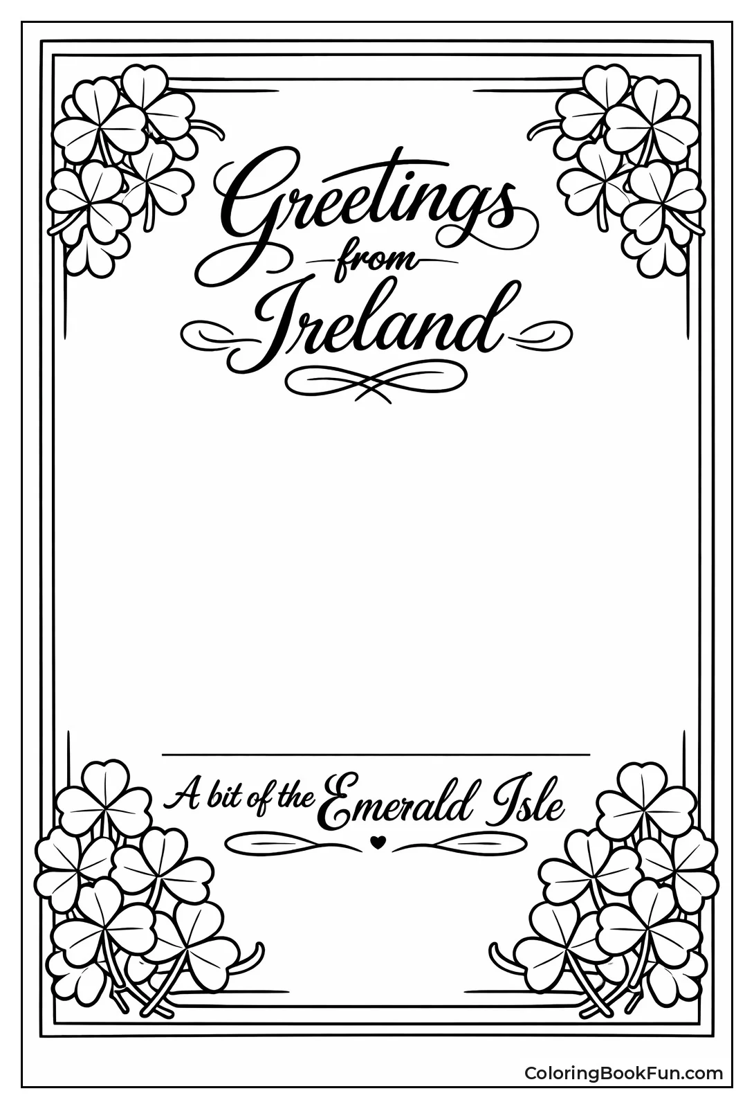 Vintage Shamrock Postcard