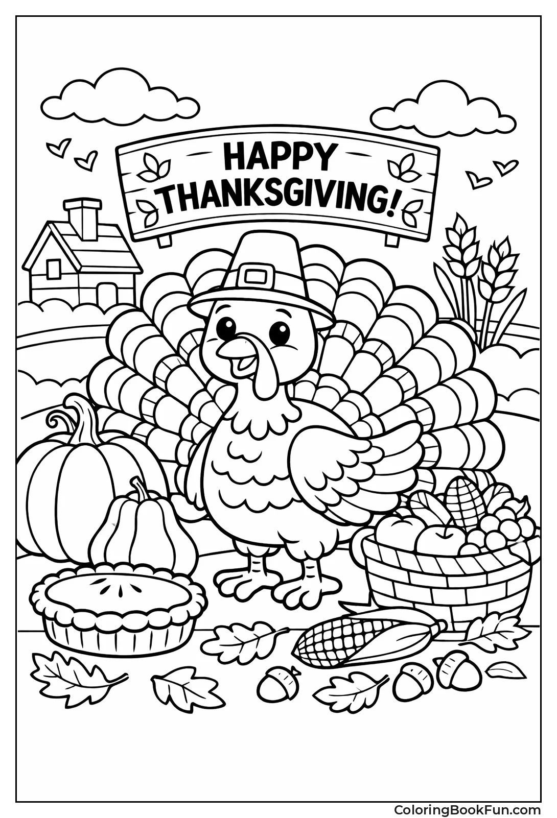 Vintage Turkey Drawing