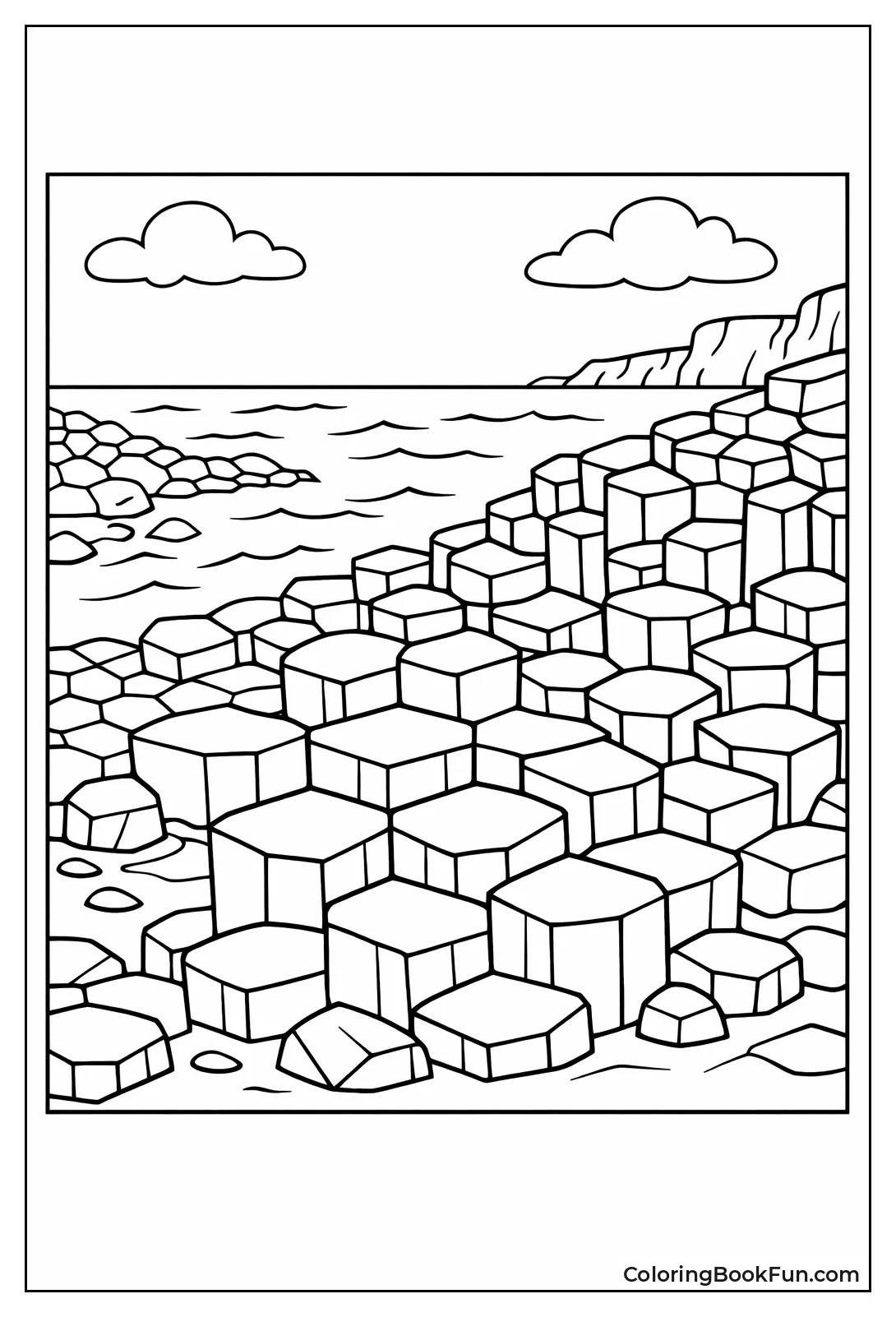Hexagonal Basalt Column Cliffs