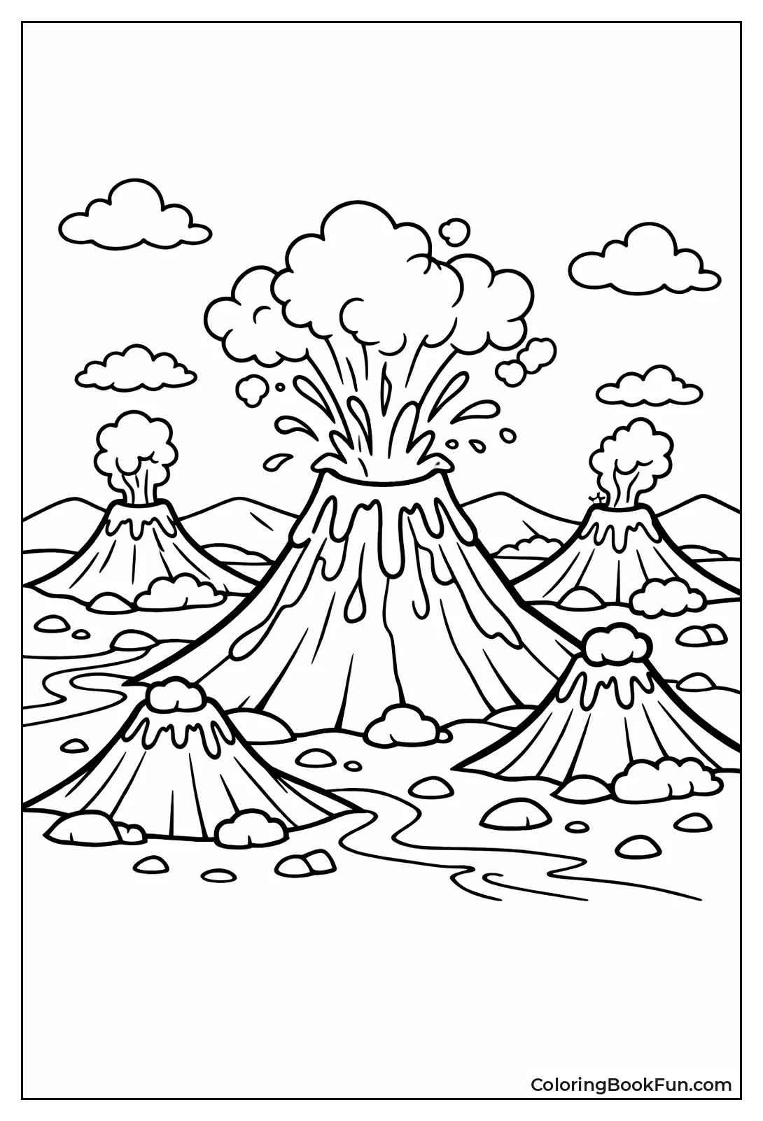 Cluster of Cinder Cone Volcanoes