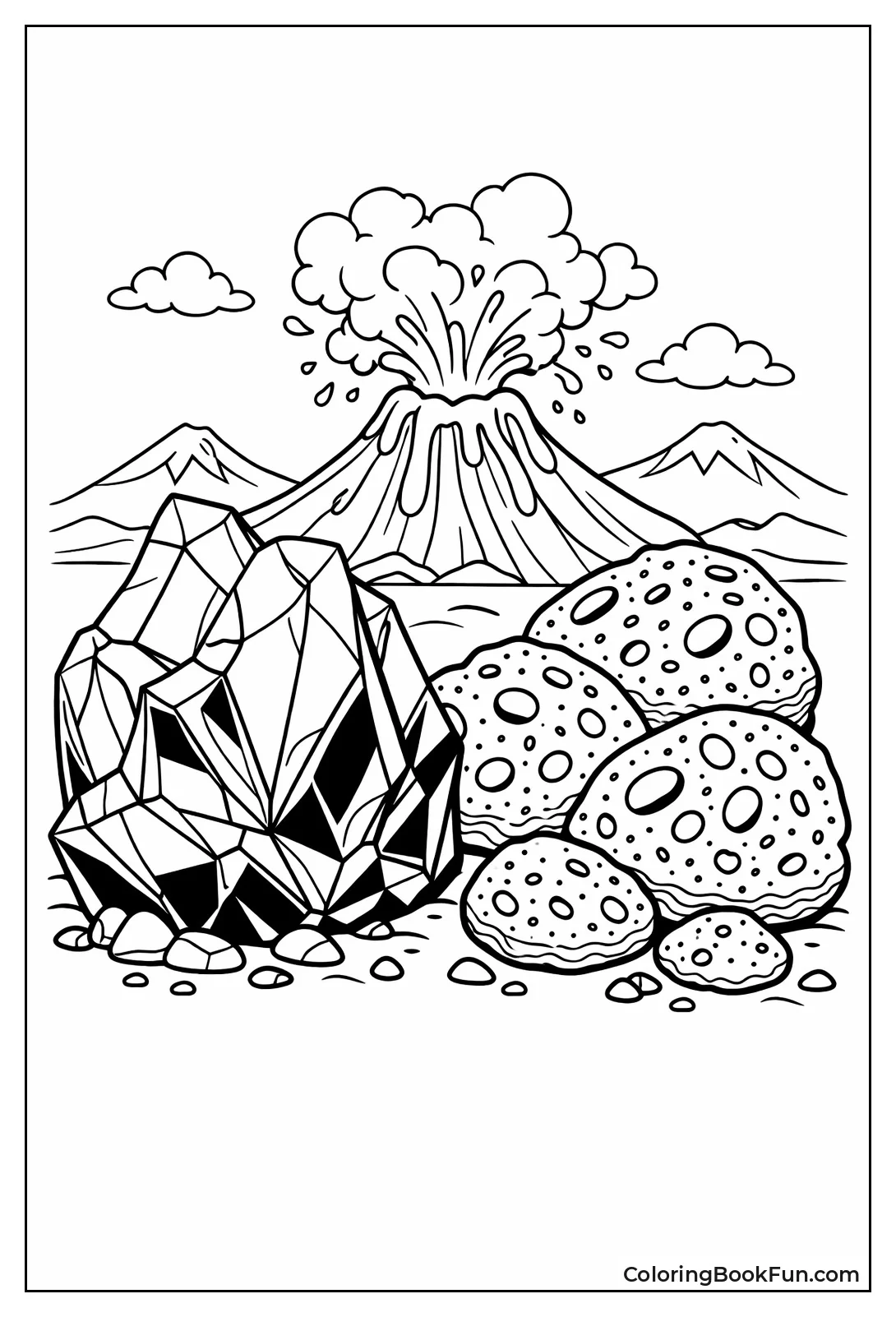 Shiny Obsidian and Pumice Rocks