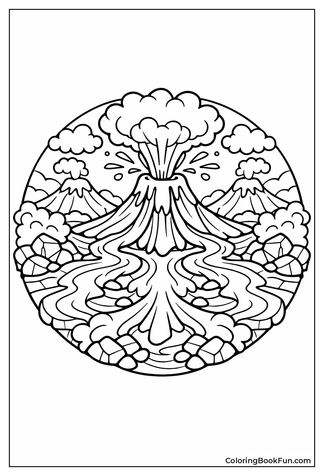 Symmetrical Volcanic Lava Mandala