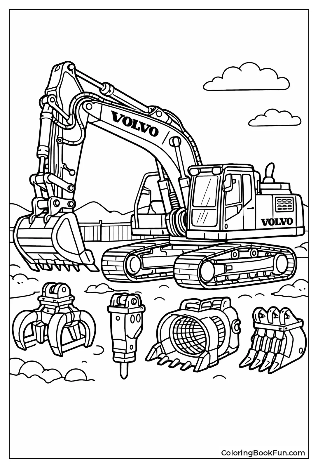 Detailed Volvo Excavator Swapping Attachments