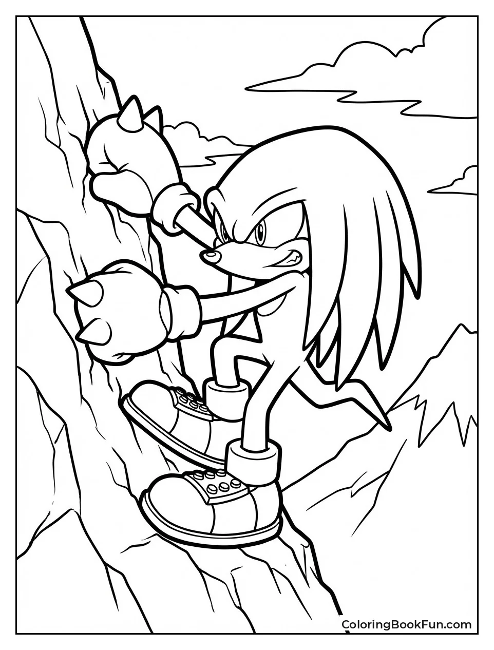Knuckles Climbing Sheer Cliff