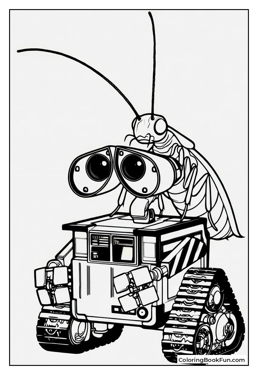 Hal Cockroach Rides WALL-E's Shoulder
