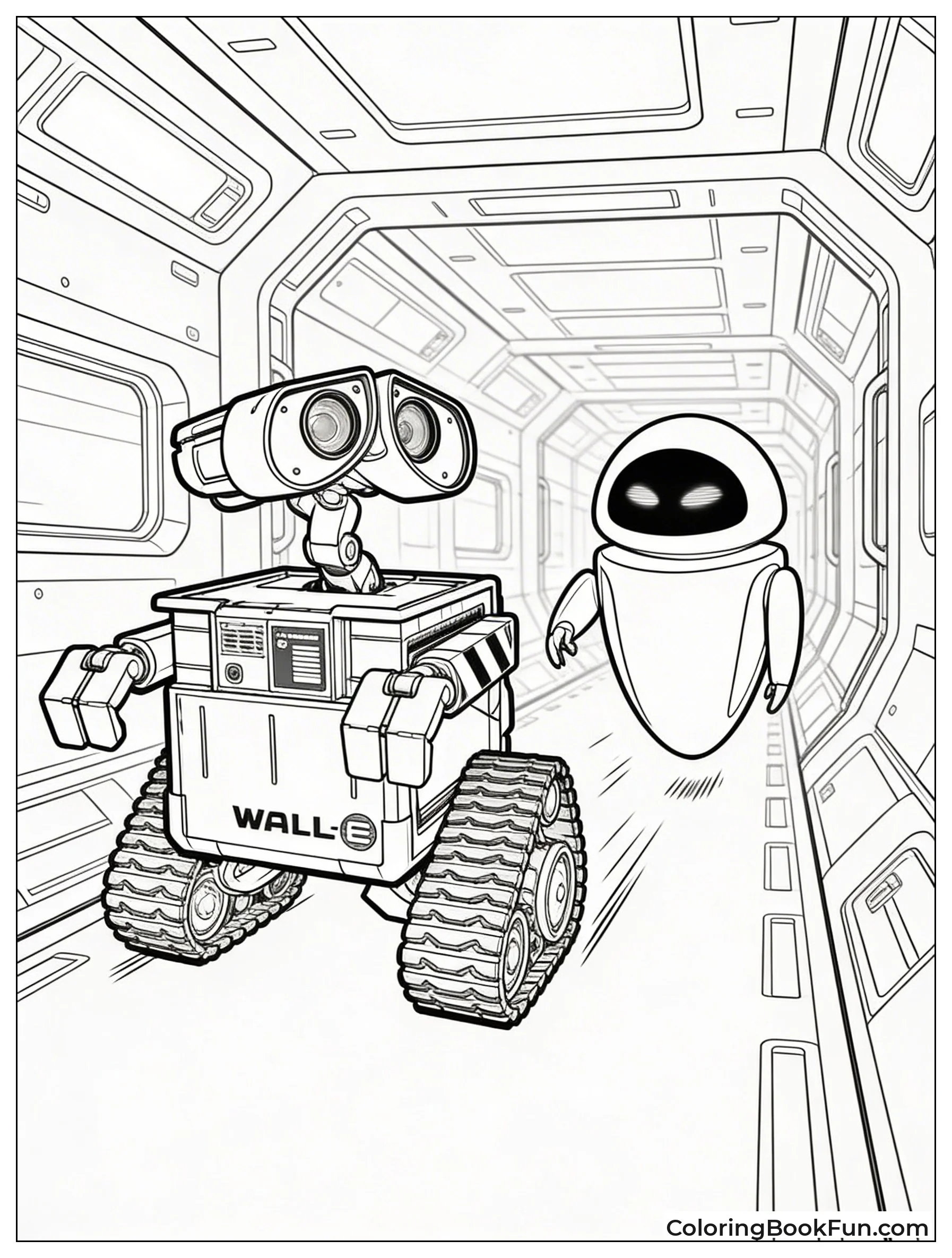 WALL-E Chases EVE Playfully