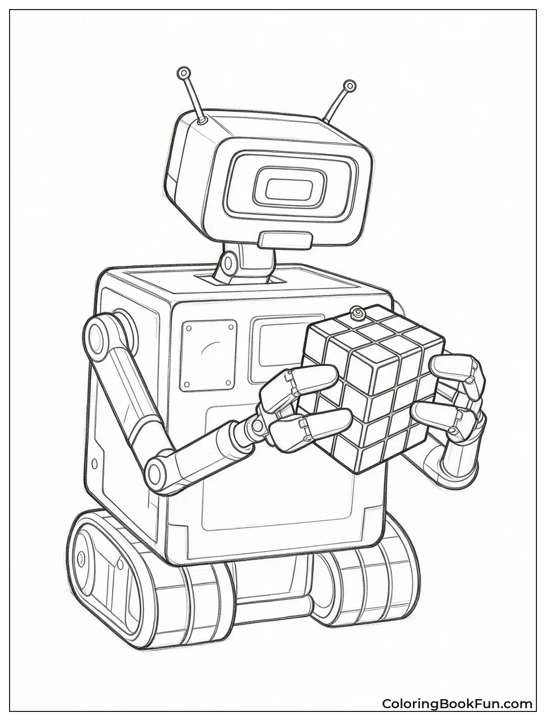 Wall-E Trying to Solve Rubik's Cube