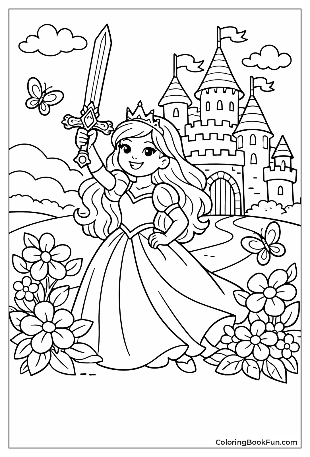 Princess Holds Sword
