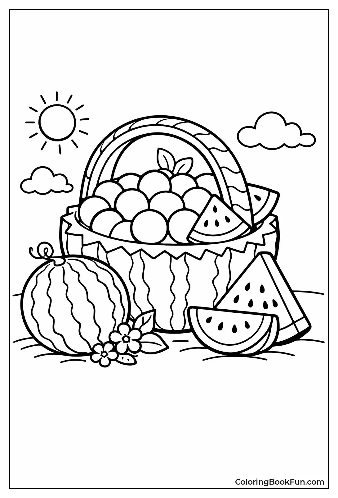 Carved Watermelon Basket