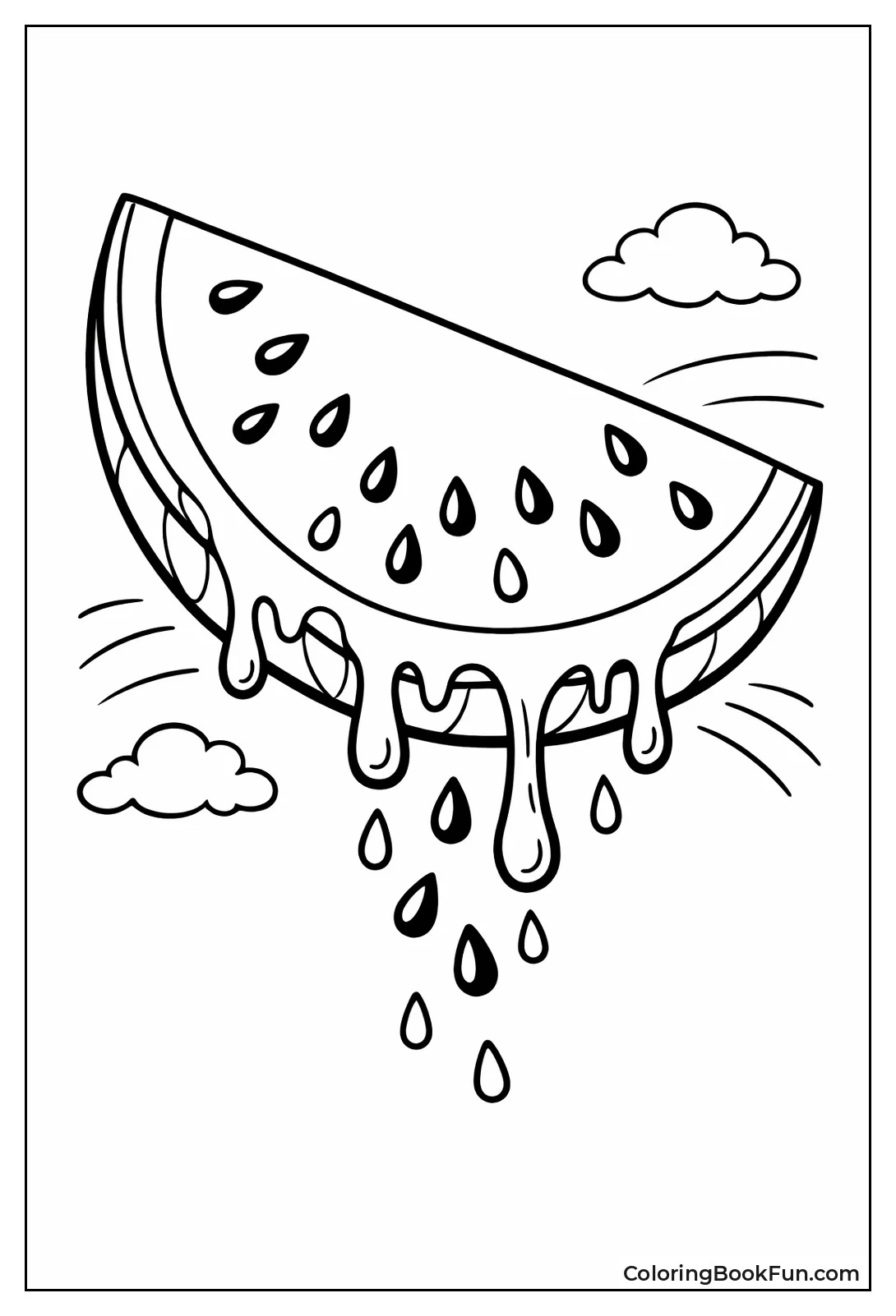 Dripping Watermelon Slice Closeup