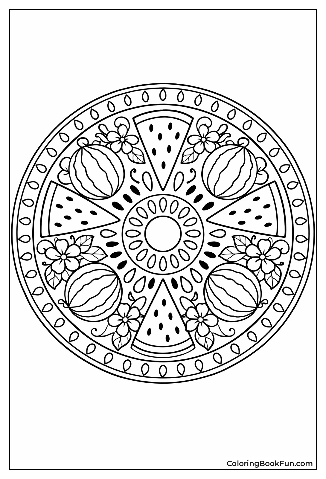 Watermelon Mandala Pattern