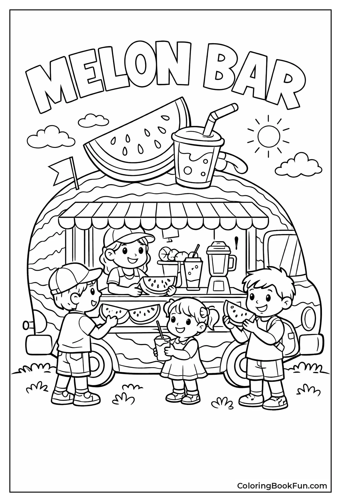 Watermelon Shaped Food Truck