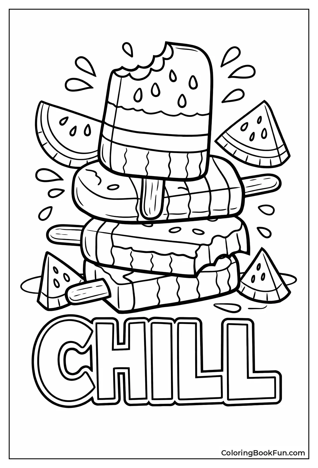 Layered Watermelon Popsicles