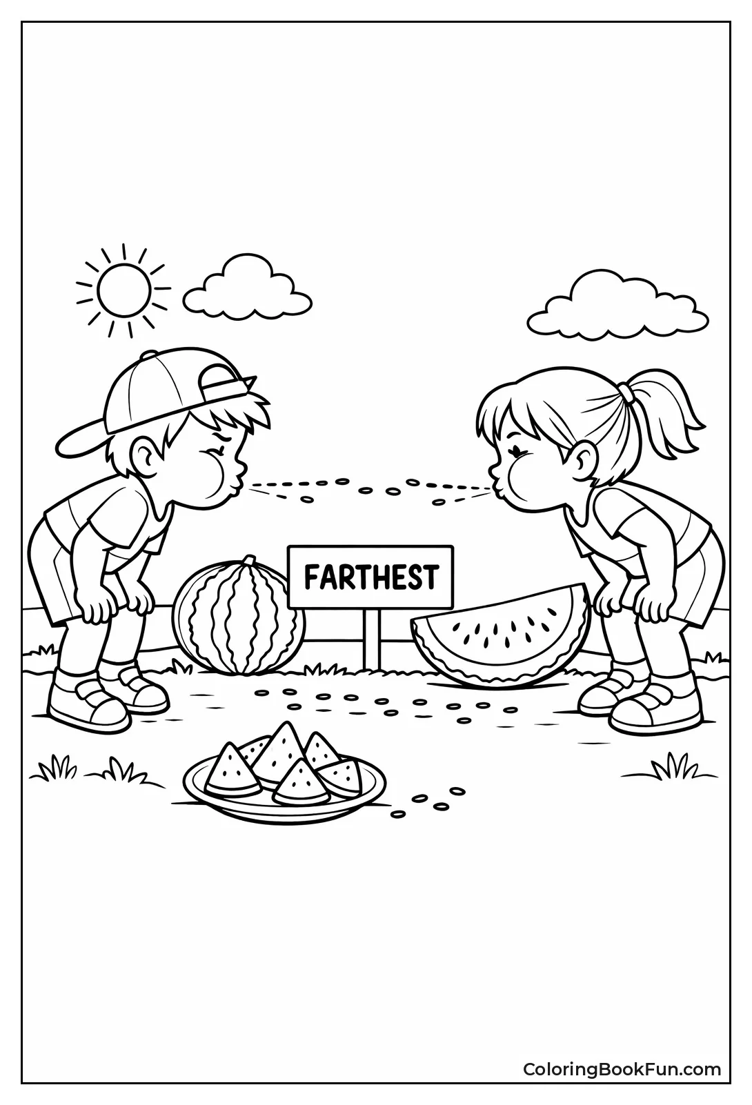 Kids Spitting Seeds Contest