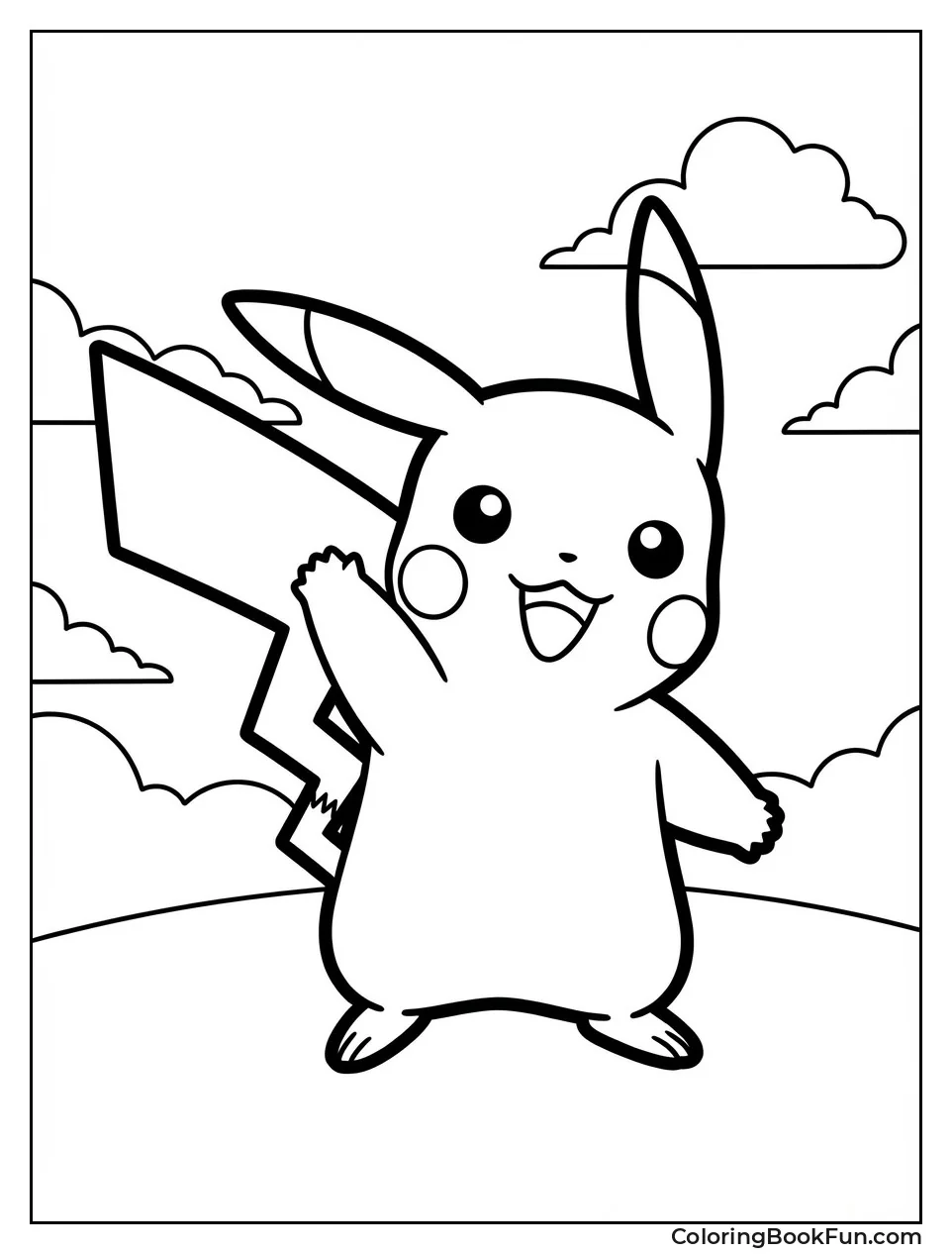 Waving Pikachu Says Hello