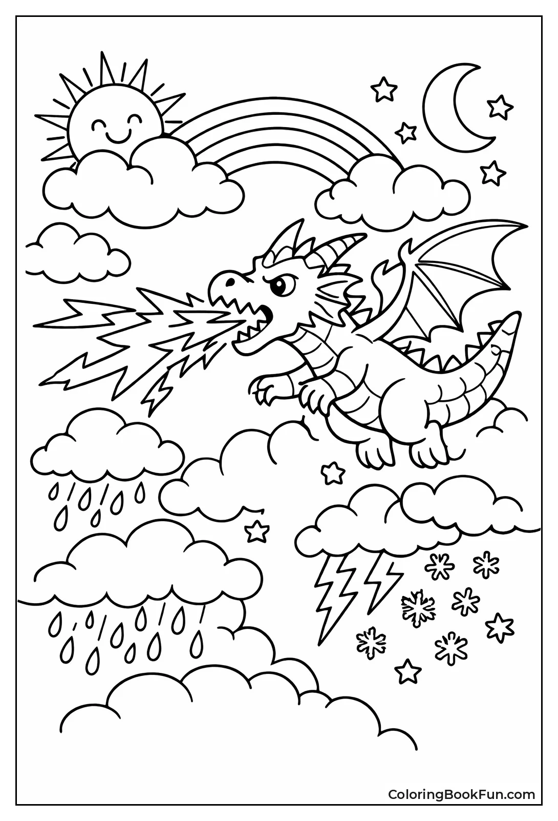 Storm Dragon Breathing Lightning