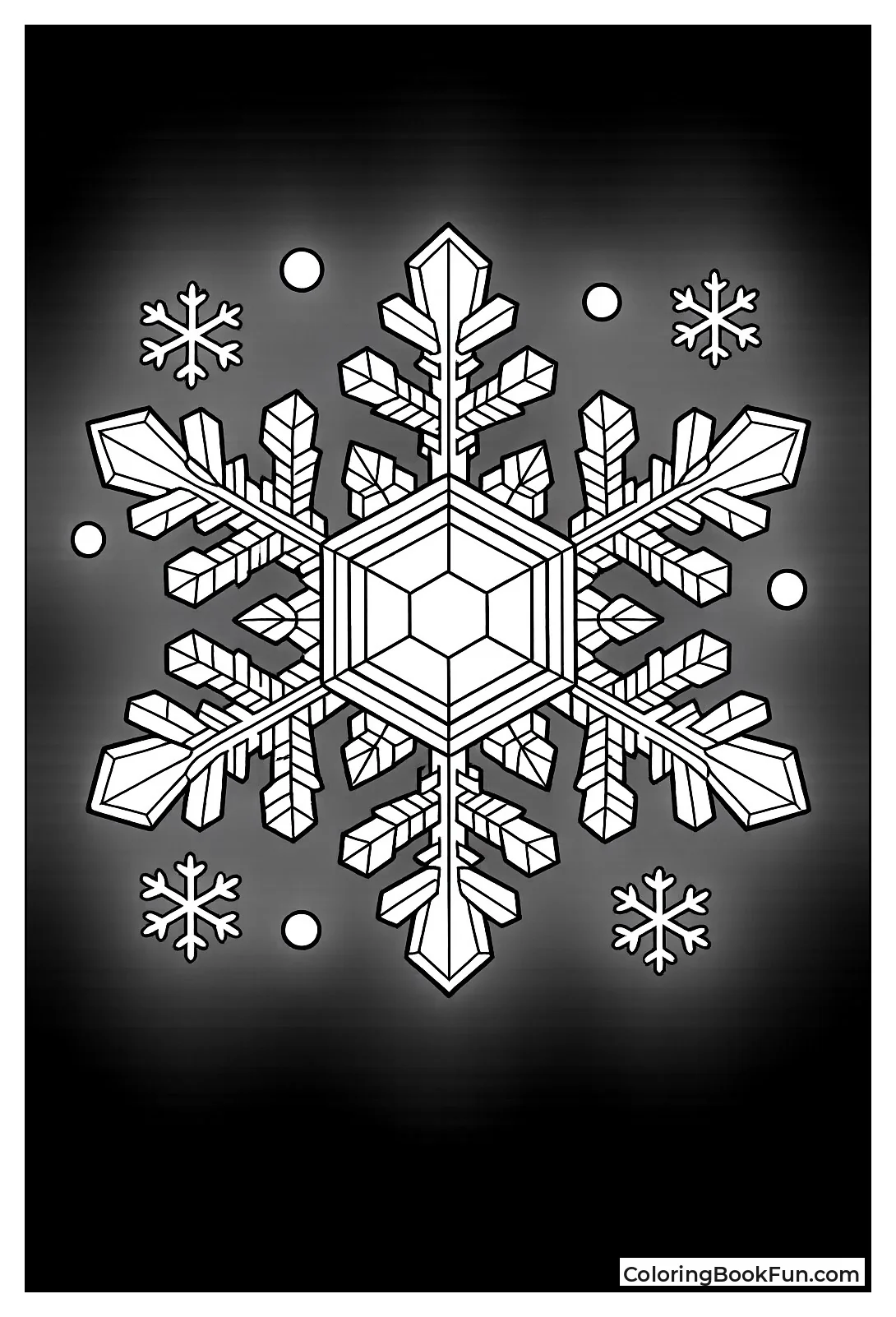 Geometric Snowflake Crystal