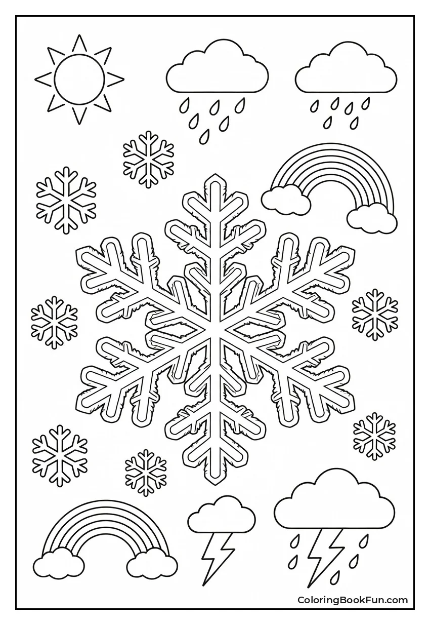 Geometric Snowflake Crystal