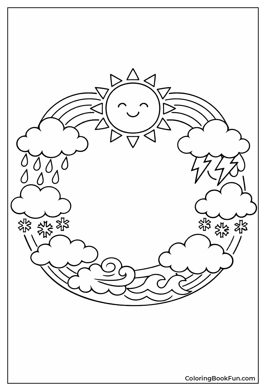 Rainbow Wreath Border