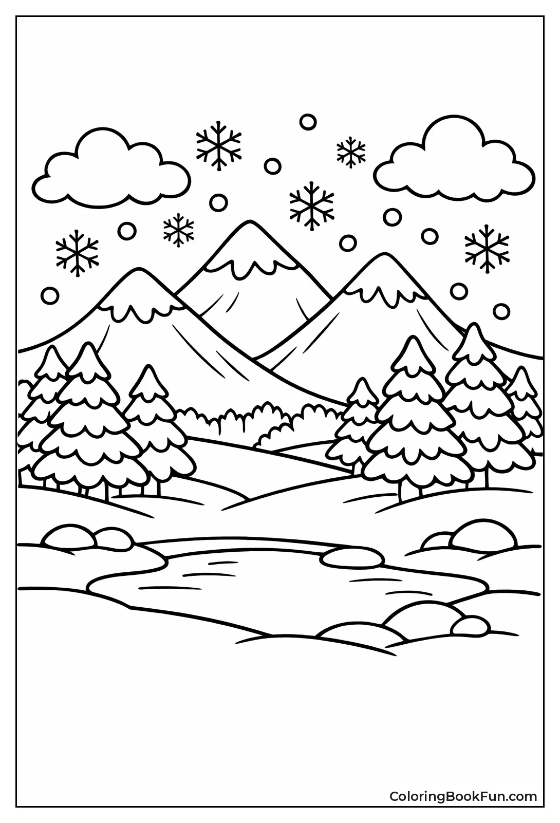 Snowy Mountain Landscape