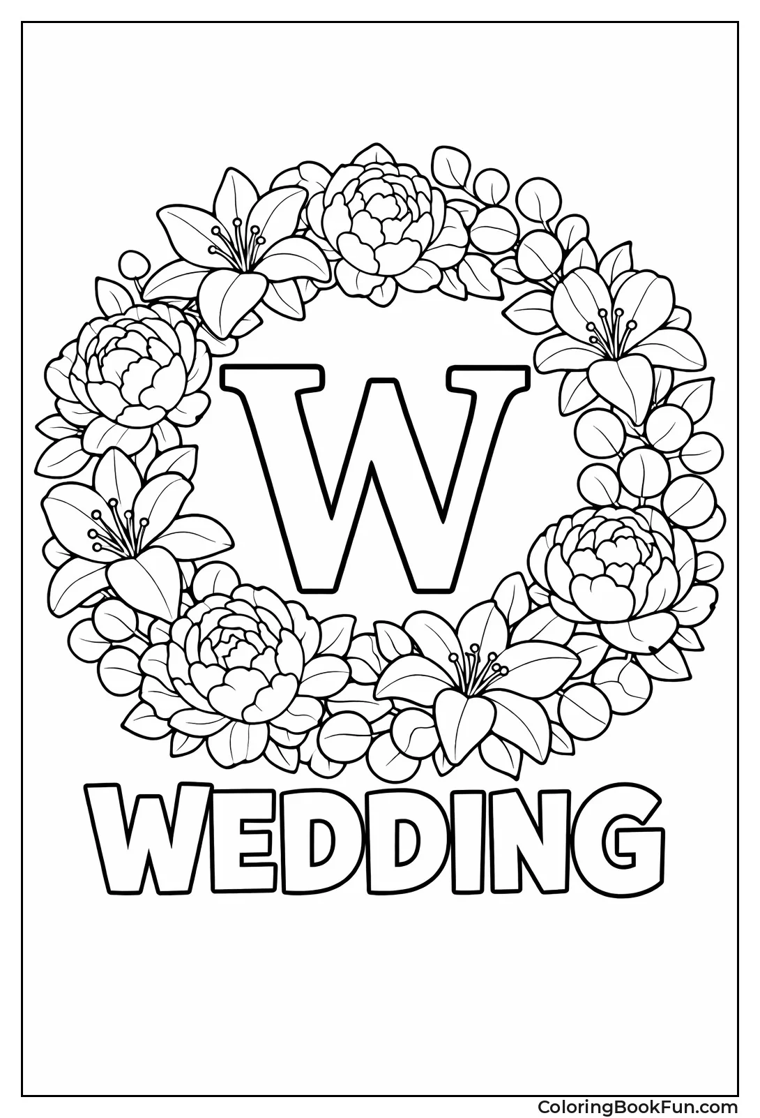 Floral Monogram Border