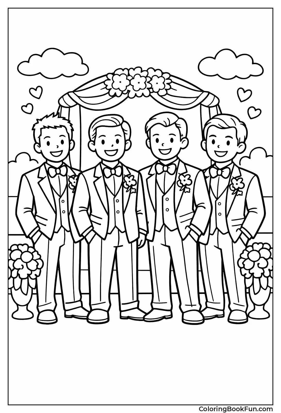 Groomsmen in Tuxedos