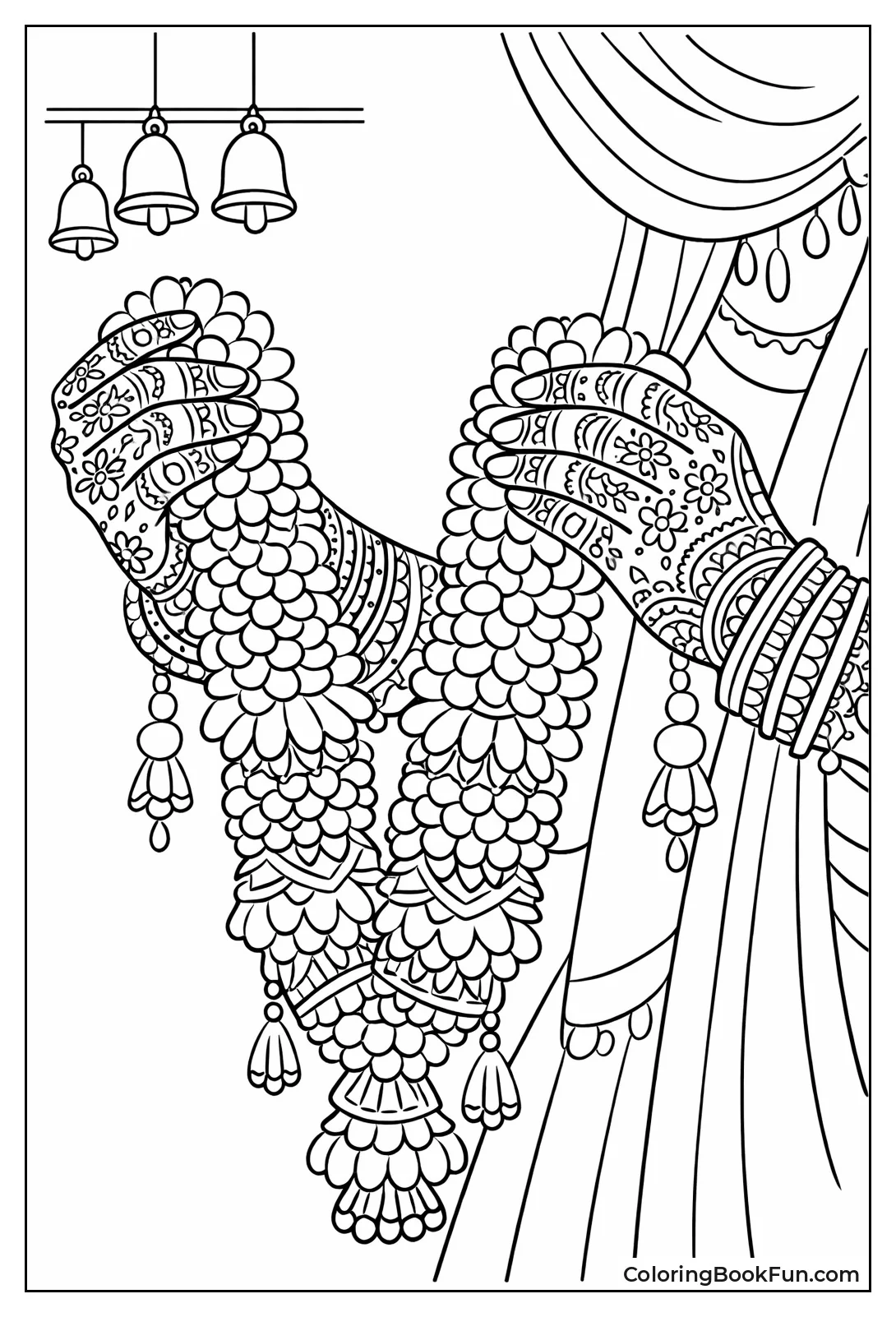 Henna Hands with Garland