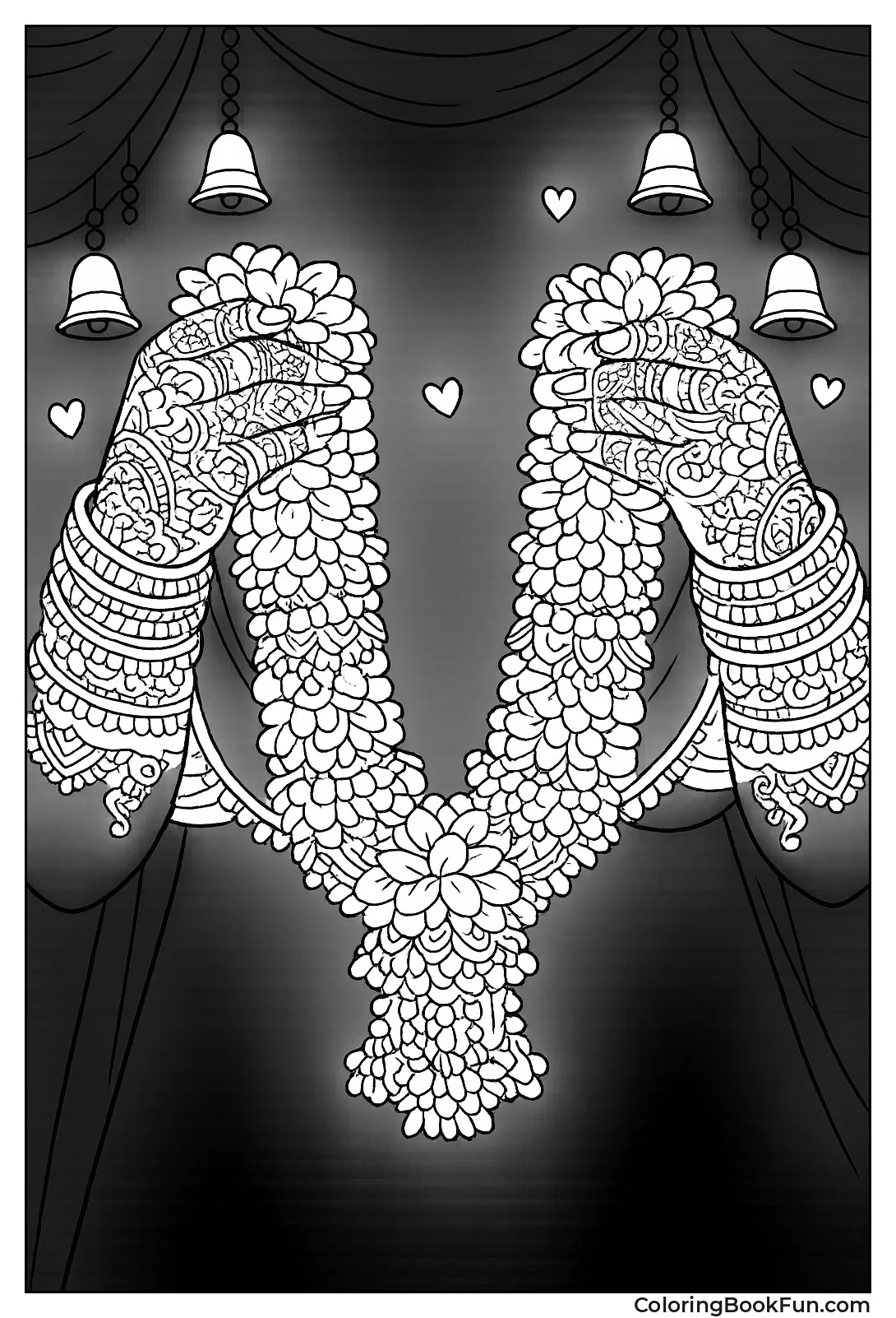 Henna Hands with Garland