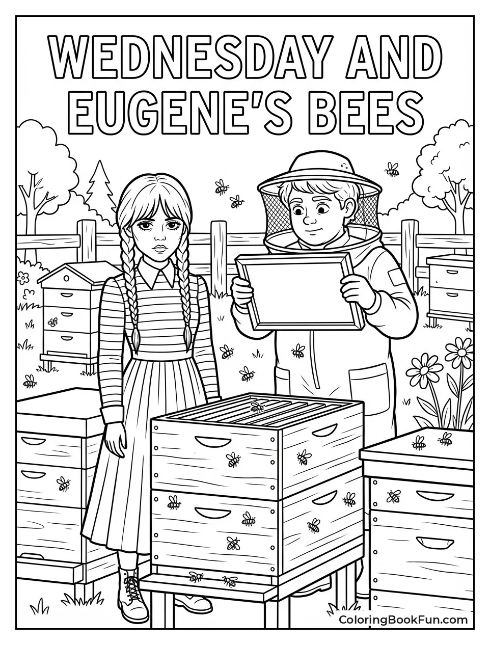 Wednesday Helps with Bees