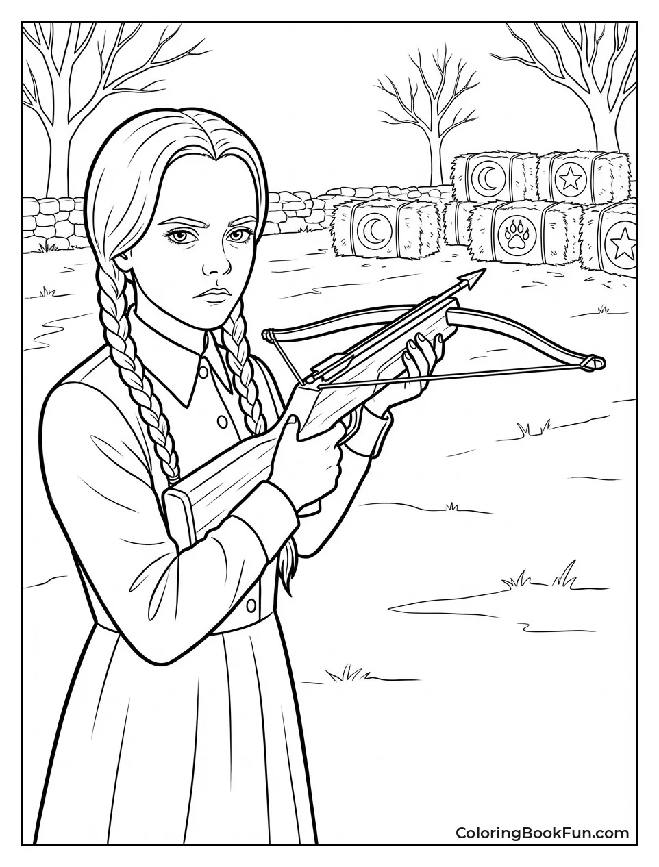 Wednesday Aims Crossbow