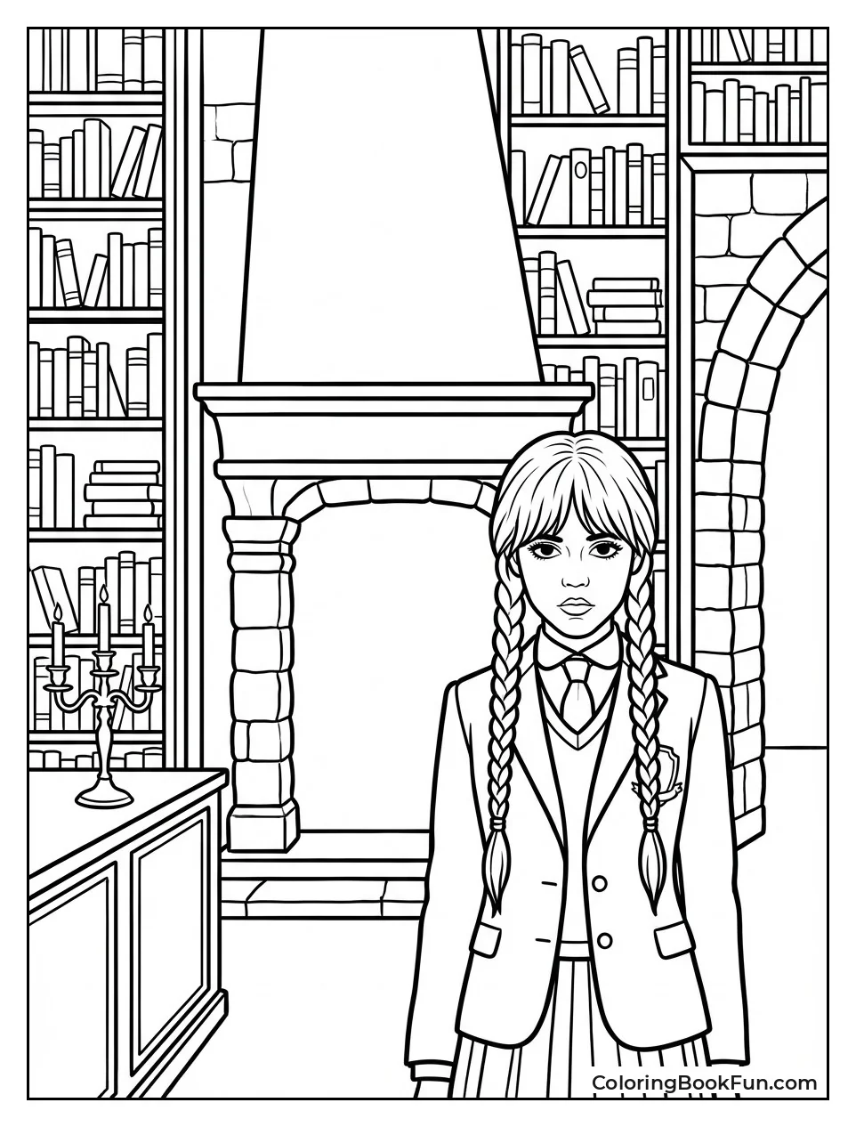 Secret Library with Books