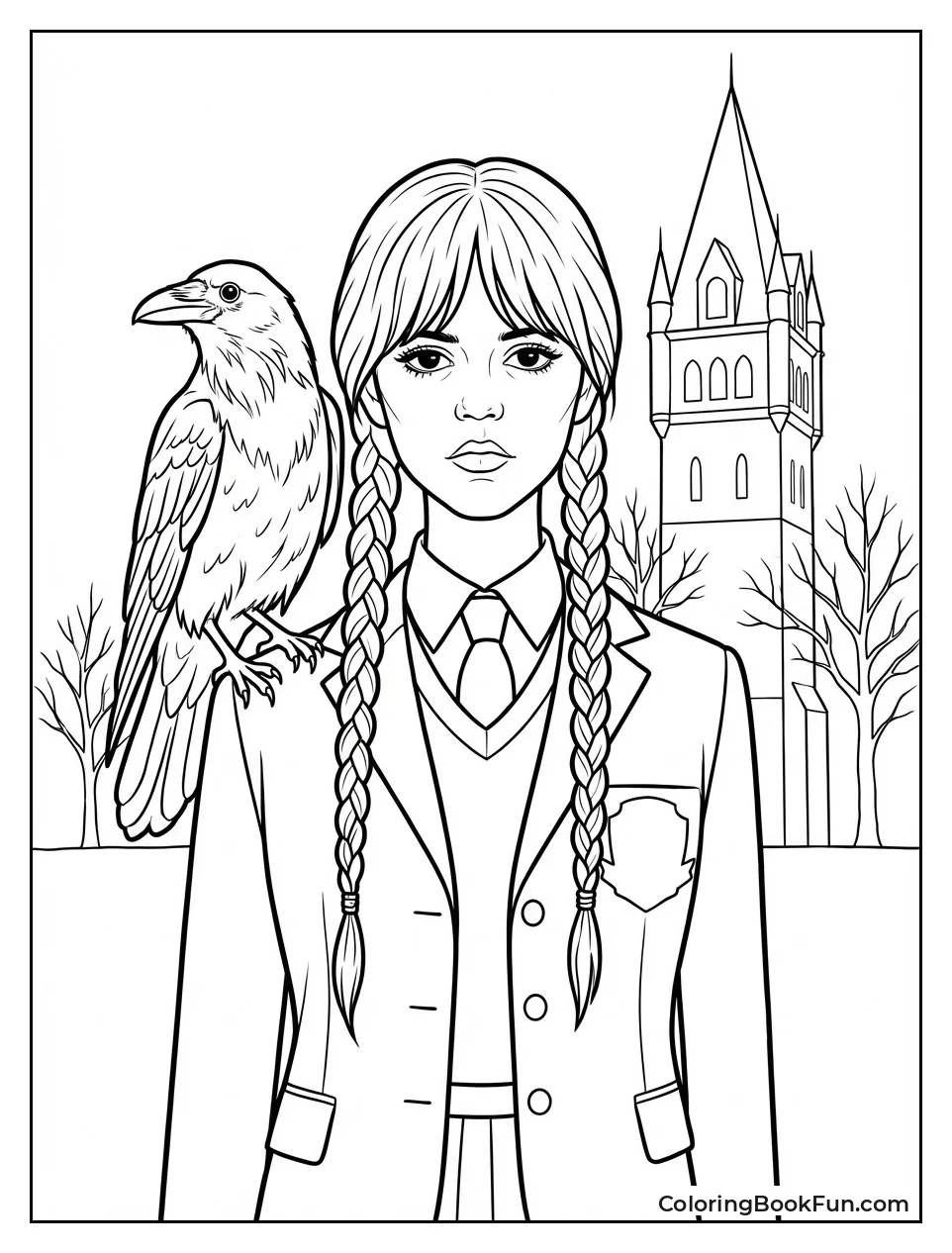 Raven Perches on Wednesday