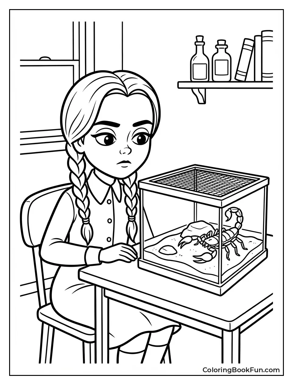 Young Wednesday with Scorpion