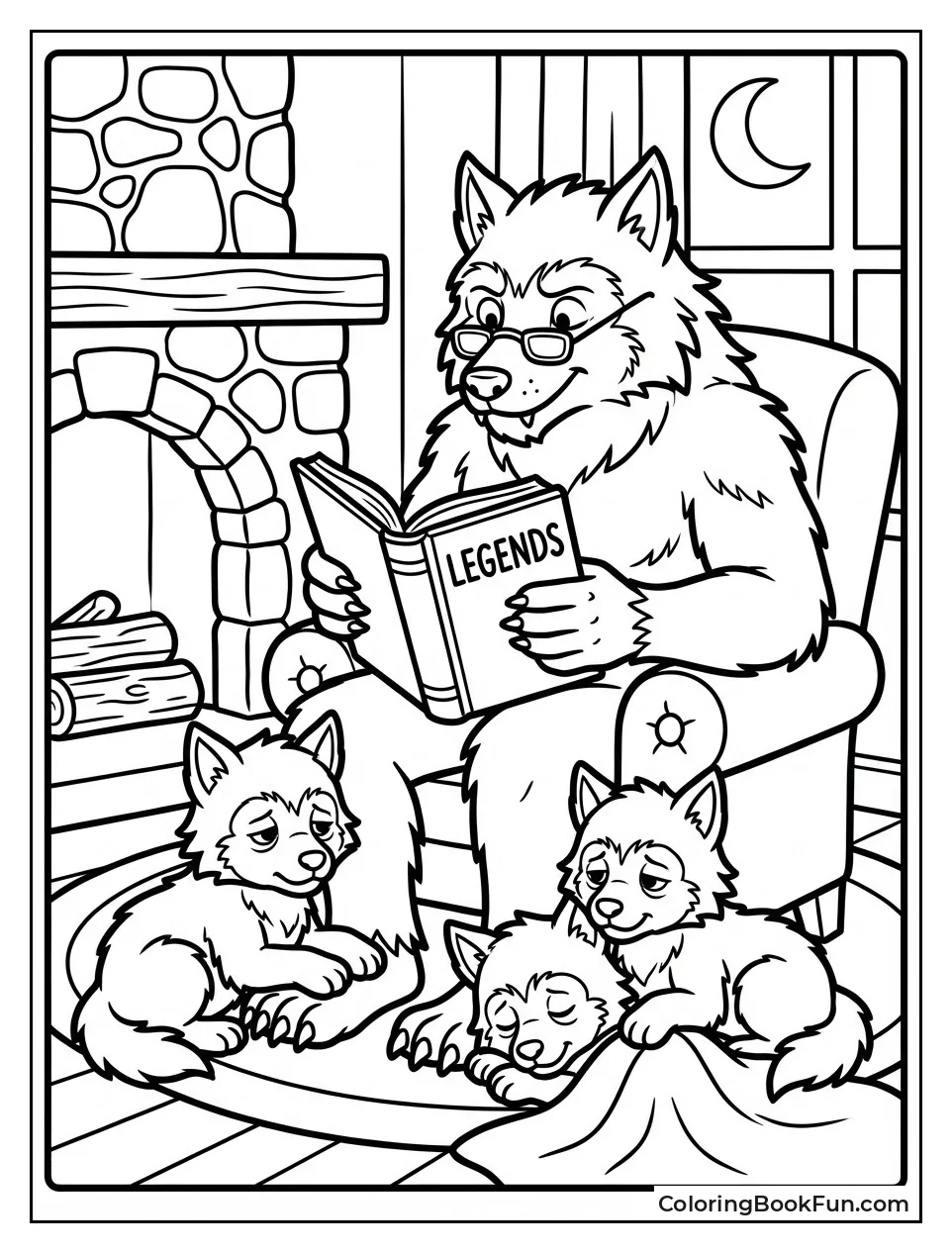 Werewolf Reading Bedtime Story