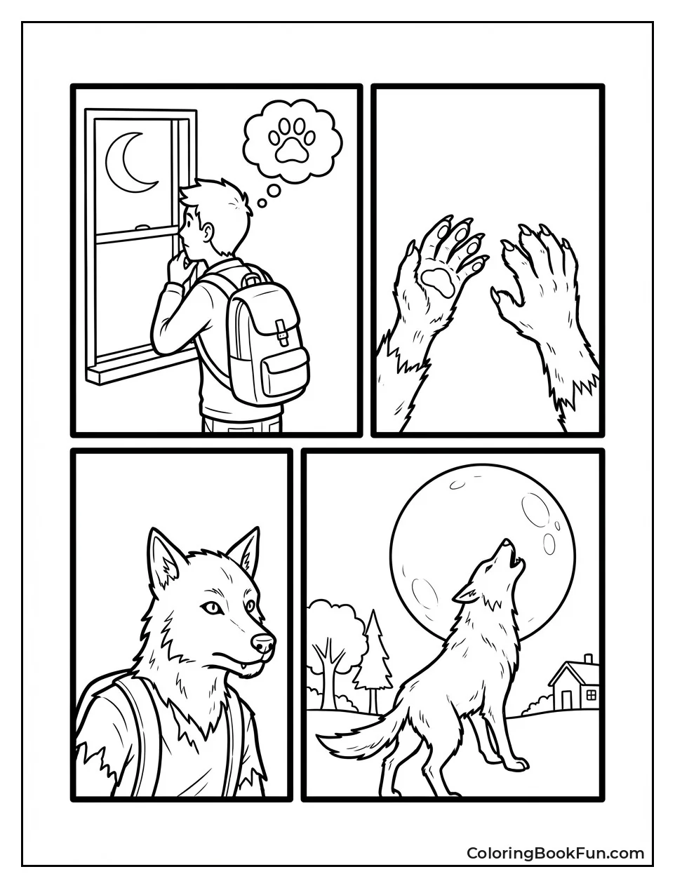 Werewolf Transformation Panels