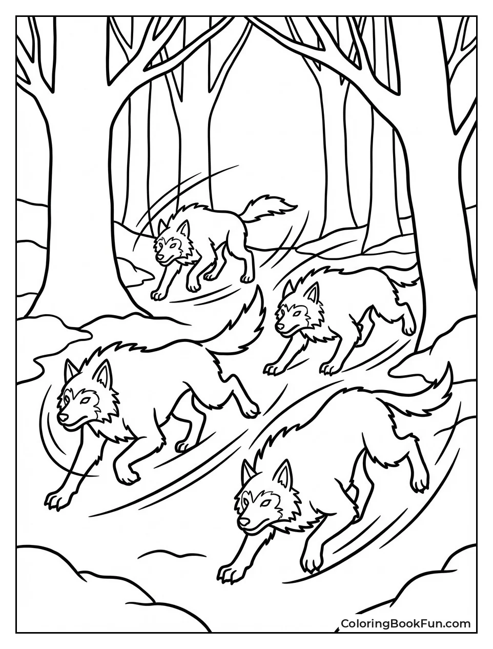 Pack Sprinting in Snow