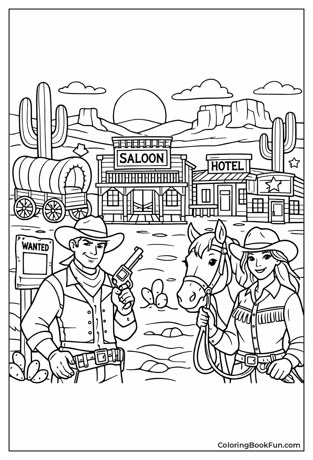 Cowboy Tips Hat at Saloon