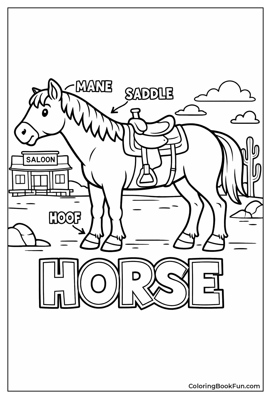 Horse with Labeled Body Parts