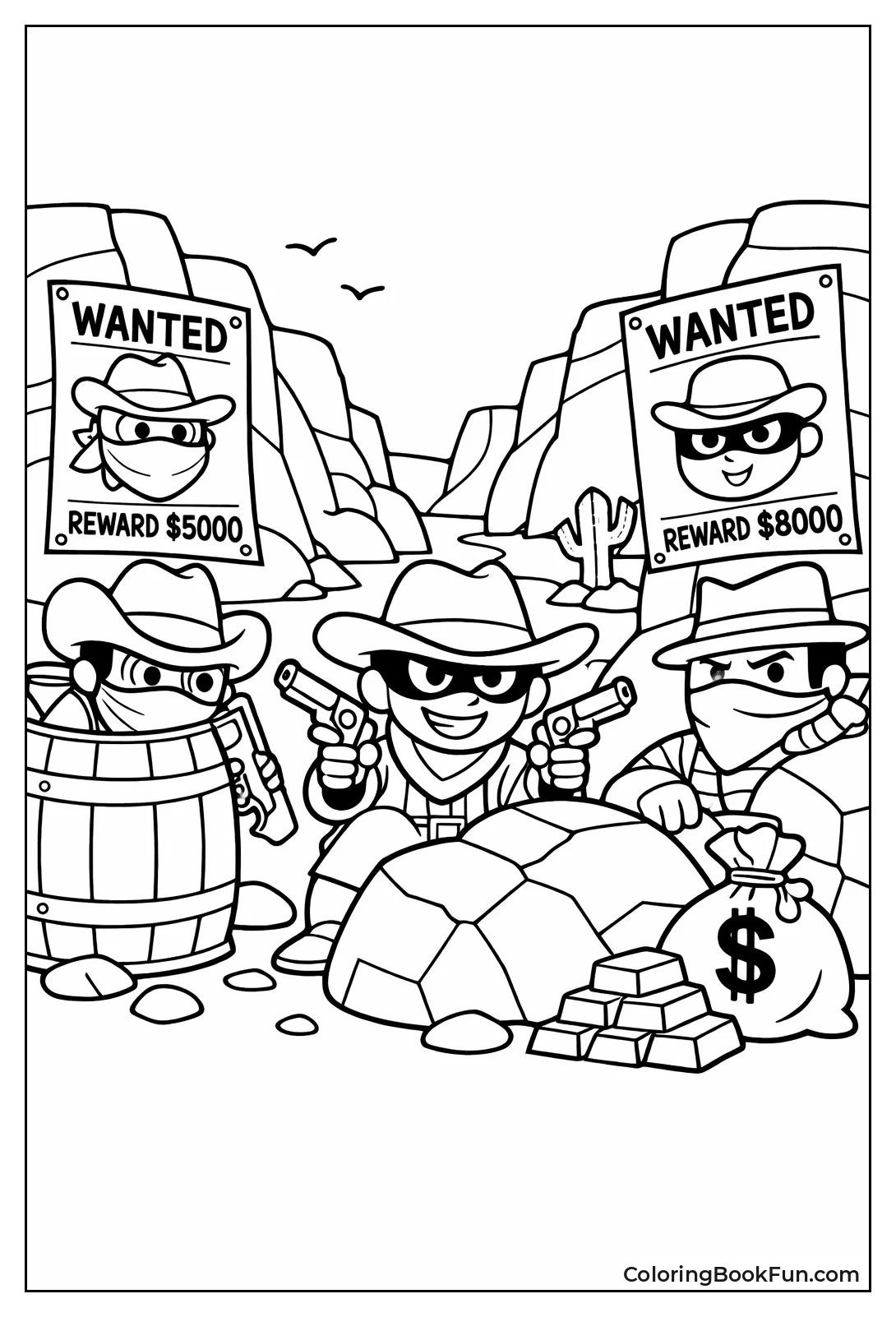 Outlaws Hiding in Rocky Canyon