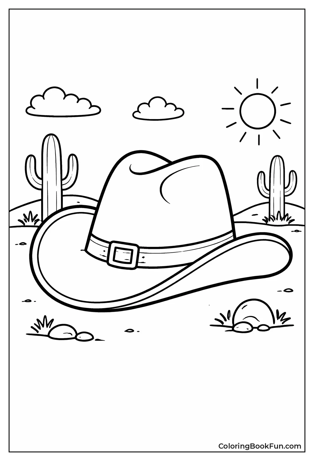 Simple Outline Cowboy Hat