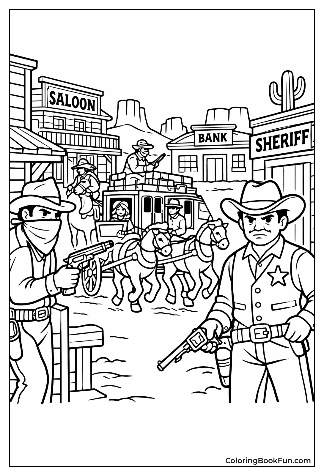 Sheriff Faces Outlaw in Town