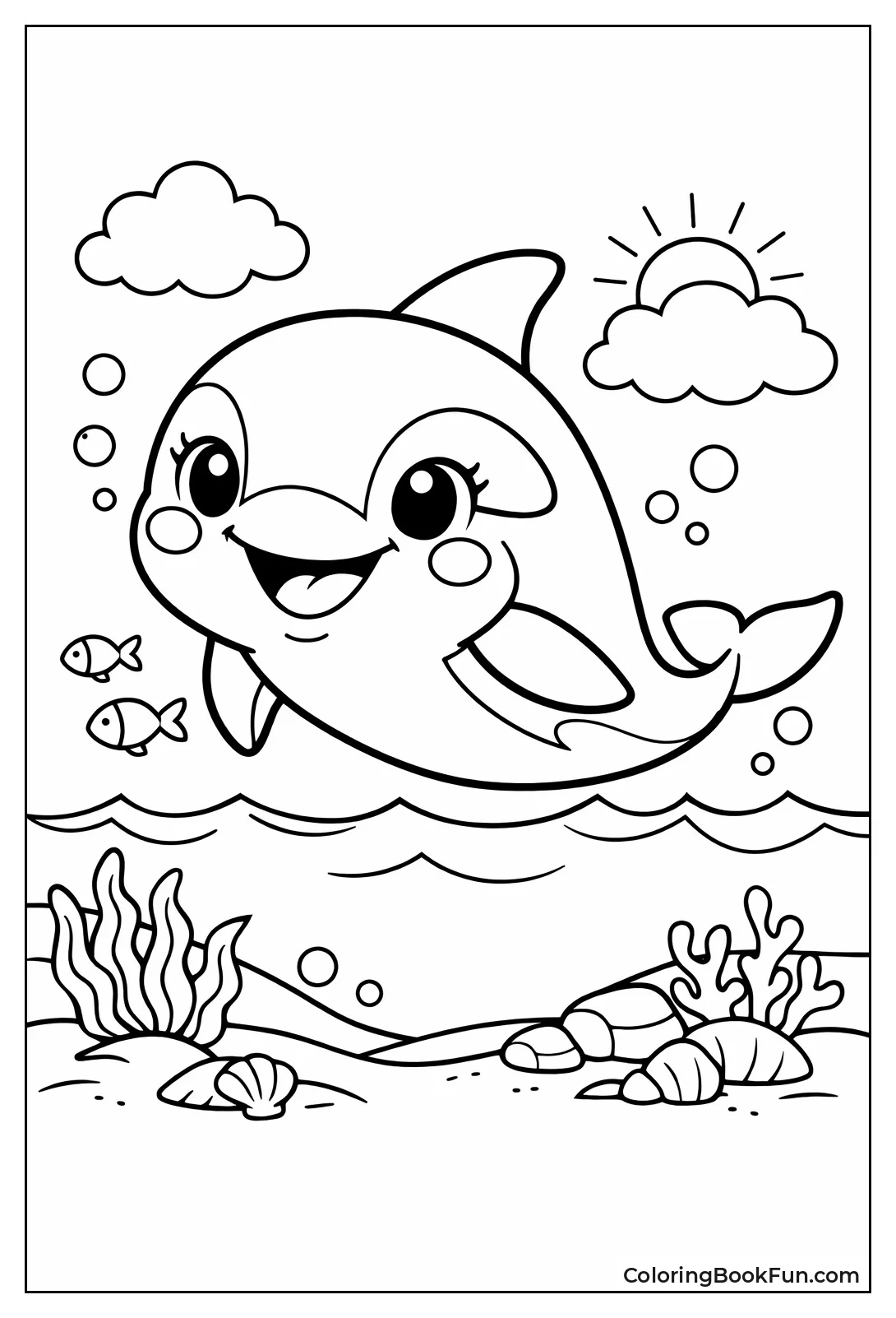 Smiling Cartoon Orca