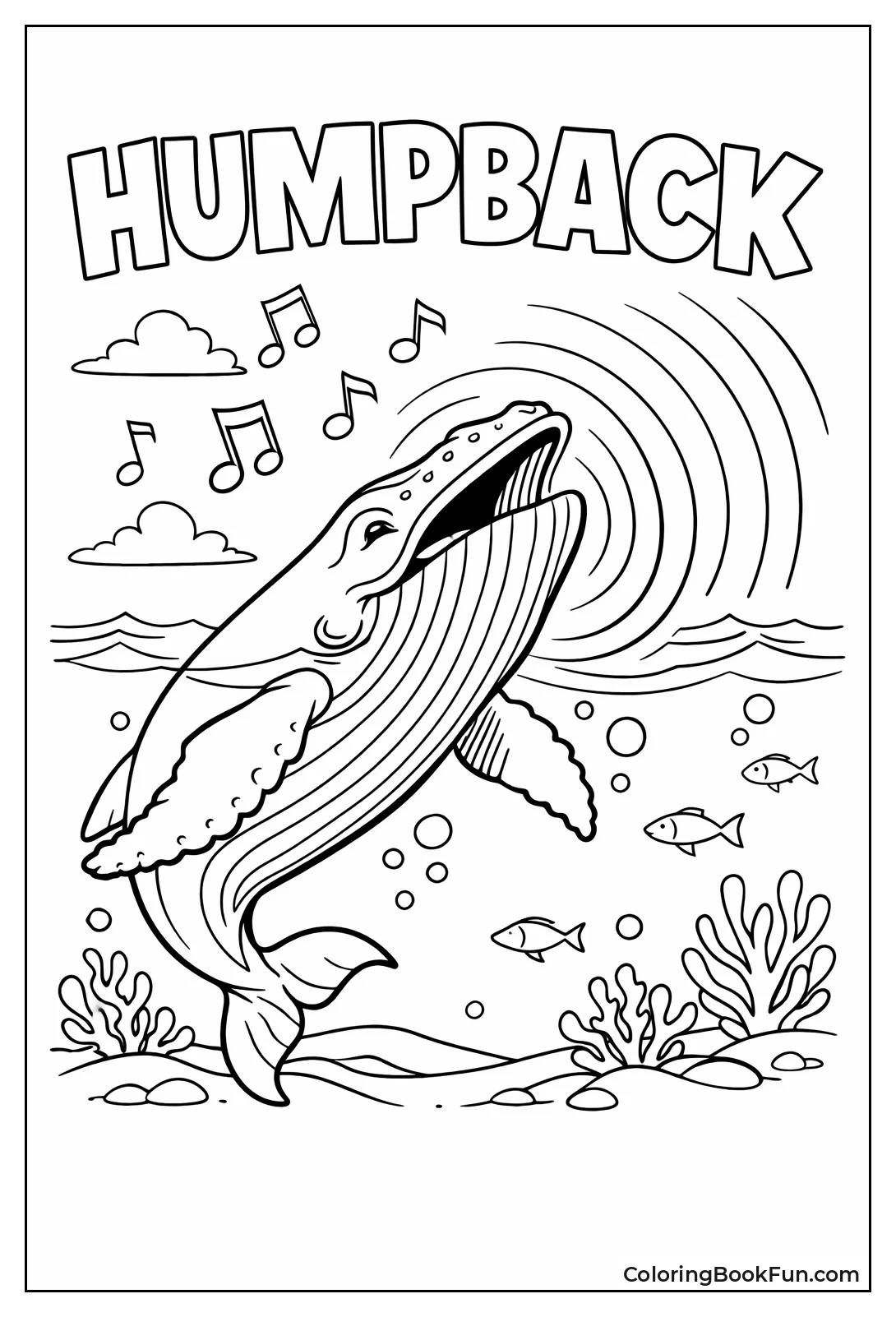 Humpback Sings Waves