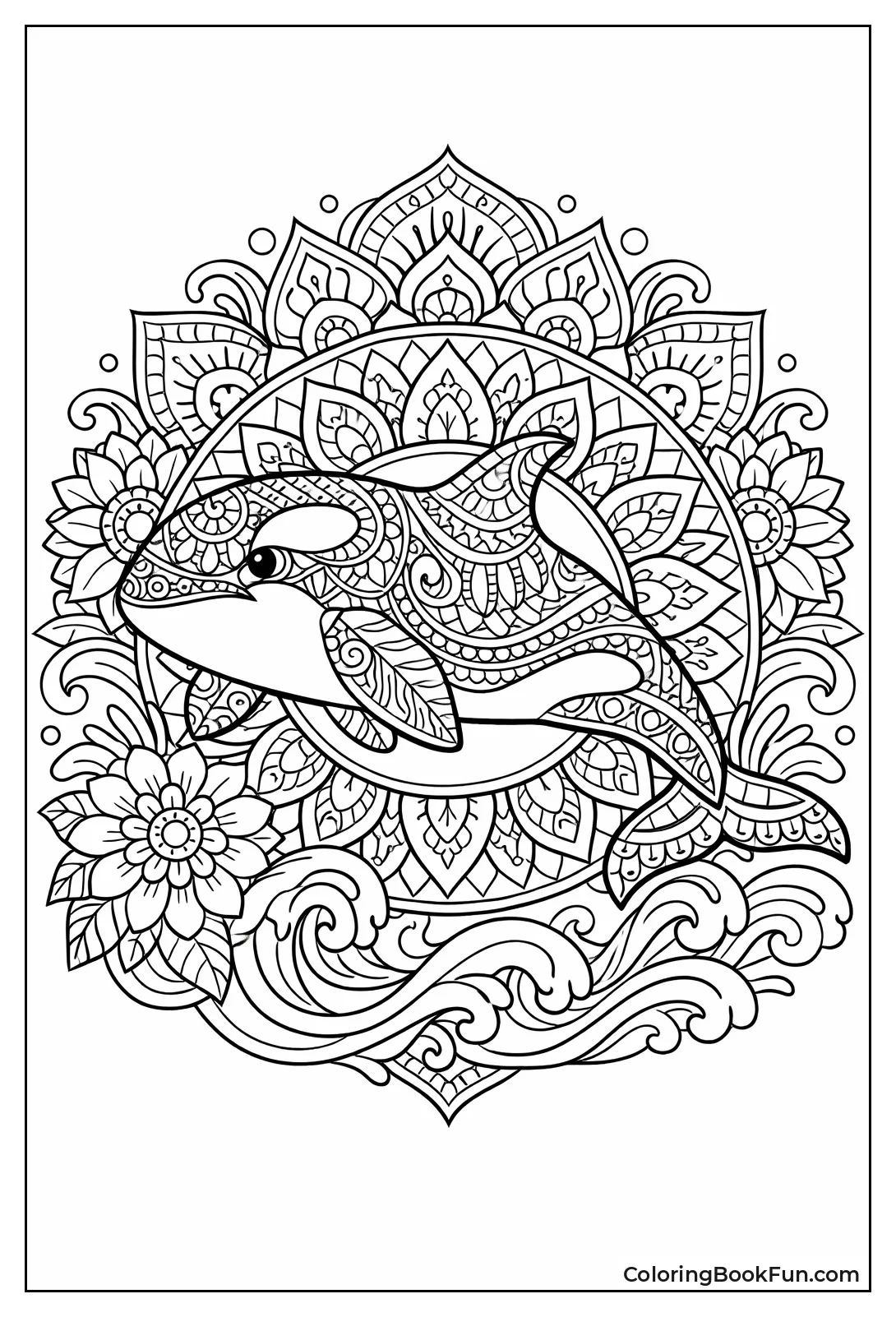 Orca Mandala Flowers