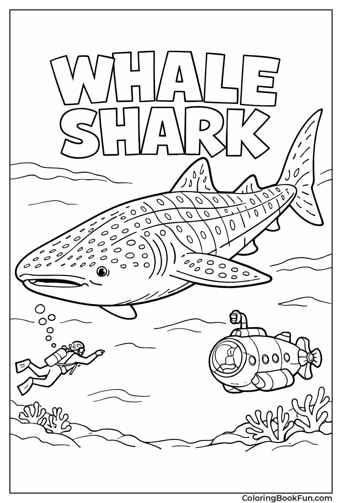 Huge Whale Shark with Diver