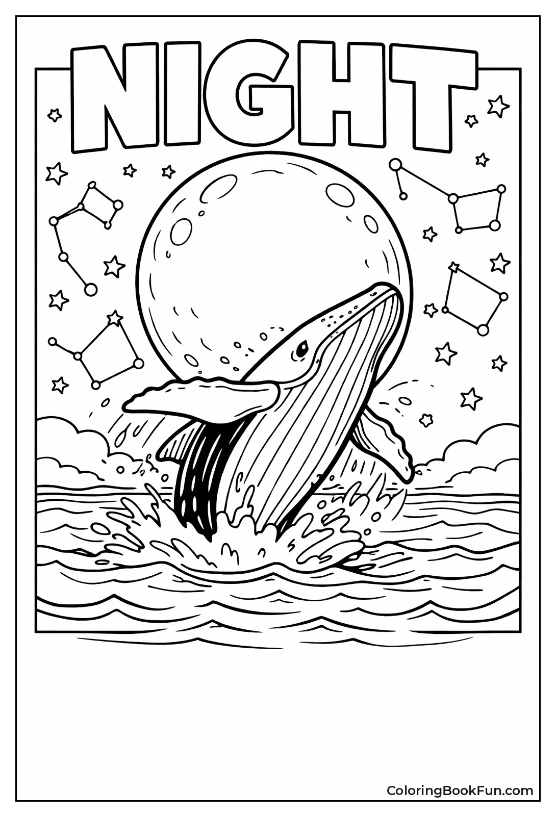 Whale Breaches Stars