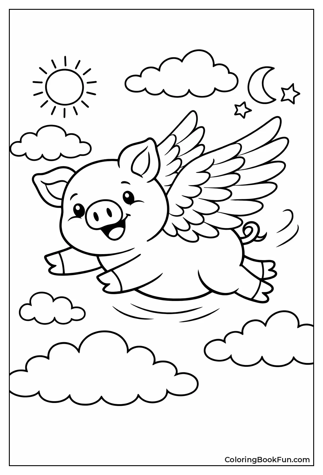 Pig Flying with Wings